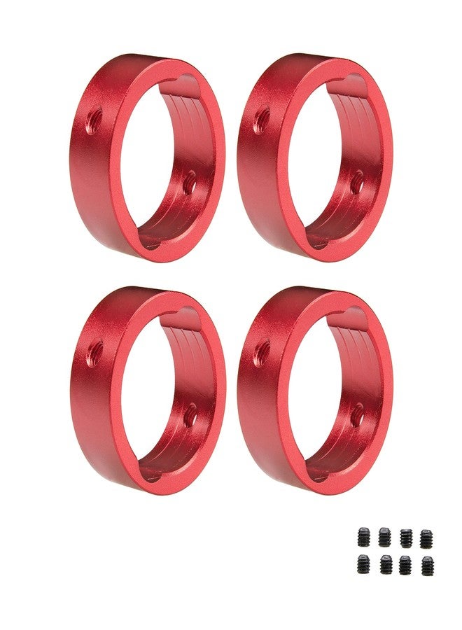 Levigo 4PCS 17mm RC Aluminum Joint Cup Reinforced Ring Compatible with TRAXXAS 1/6 4WD XRT 8S-78086-4, RC Upgrade Parts Drive Cup Sleeves Protect Ring (Red) - Image 1